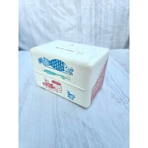 Vintage Mid-century Accent Recipe Library recipe box full set with recipes